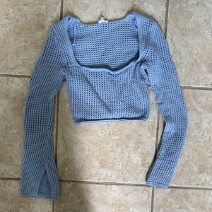 Garage Light Blue Knit Top